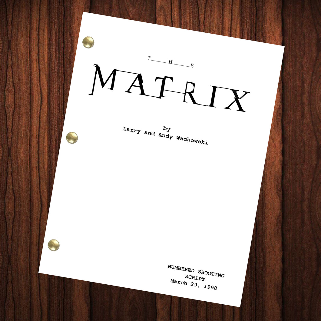 The Matrix Movie Script Reprint Full Screenplay Full Script