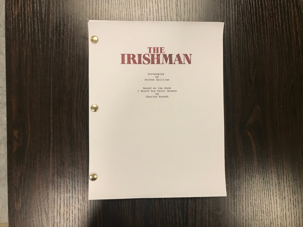 The Irishman Movie Script Reprint Full Screenplay Full Script