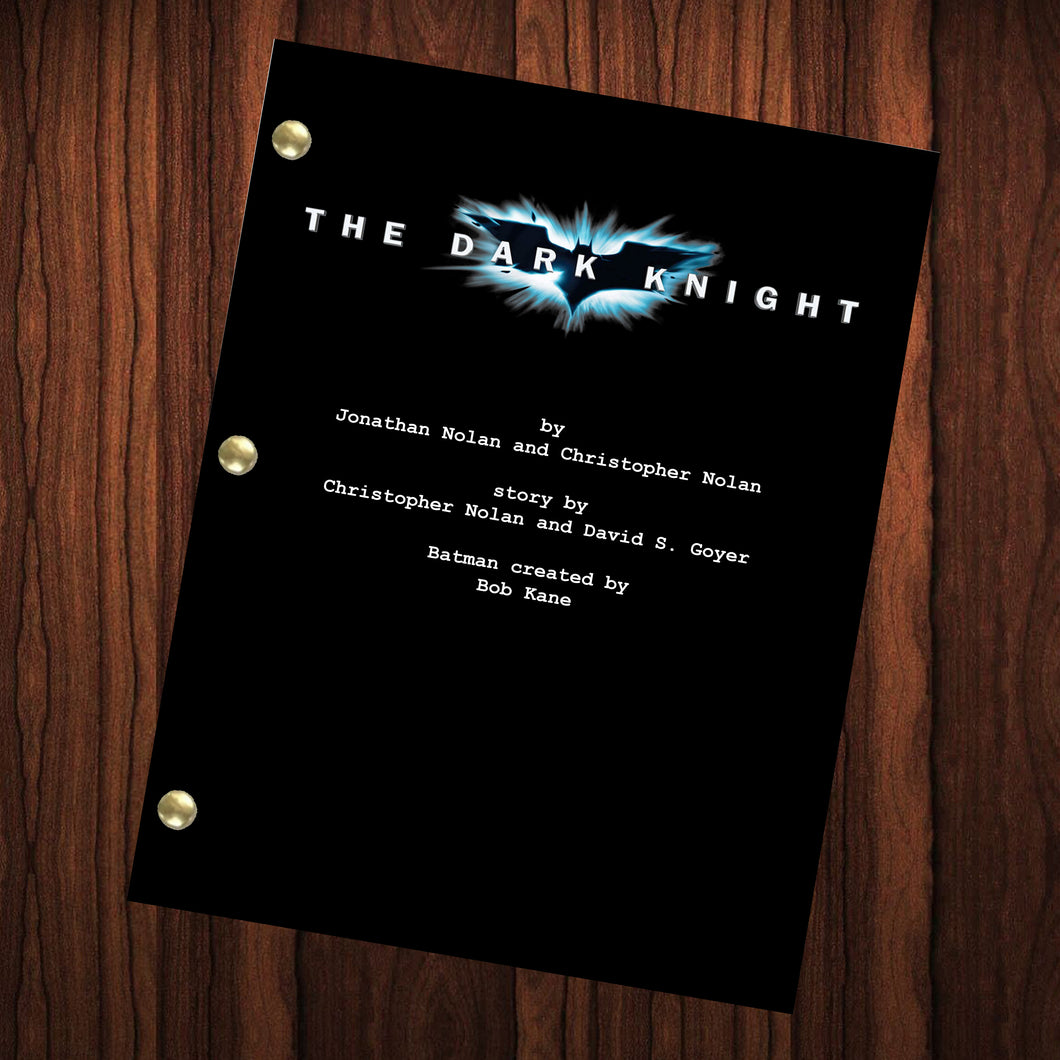 The Dark Knight Movie Script Reprint Full Screenplay Full Script Batman