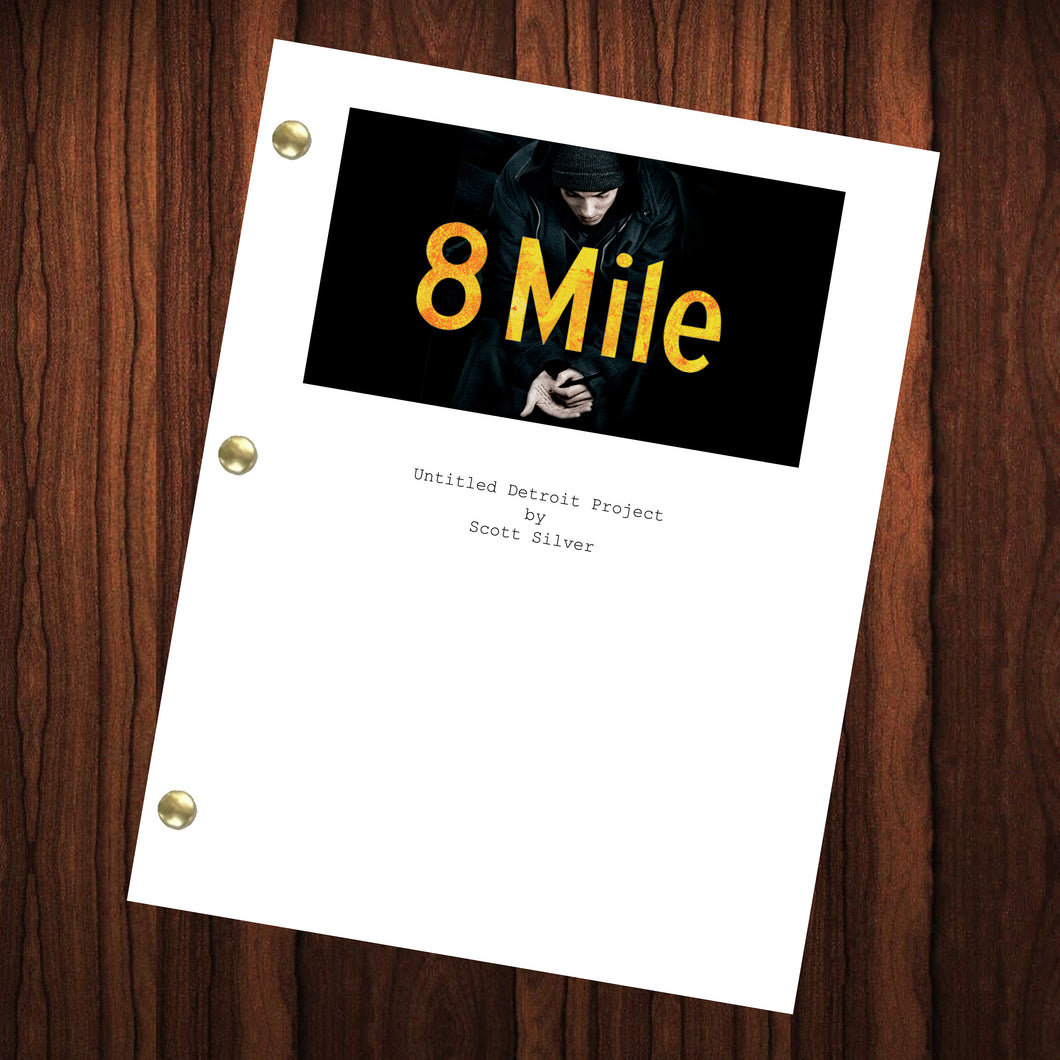 8 Mile Movie Script Reprint Full Screenplay Full Script Eminem Slim Shady