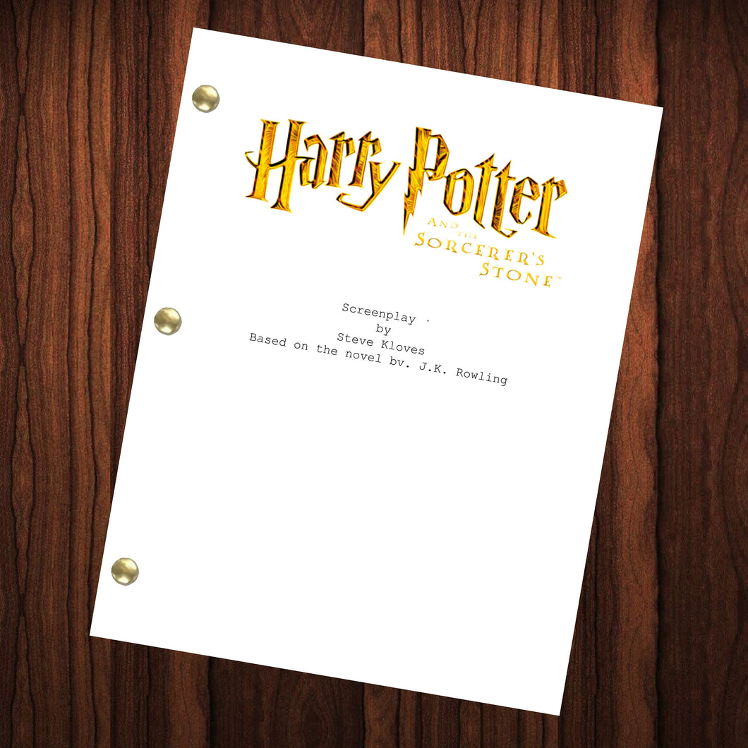 Harry Potter Movie Script Reprint Full Screenplay Full Script Harry Potter and the Sorcerer's Stone