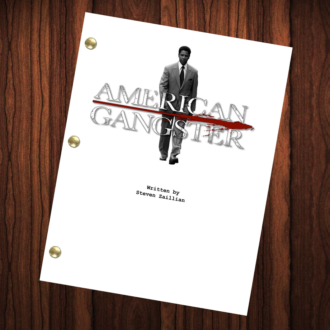 American Gangster Movie Script Reprint Full Screenplay Full Script