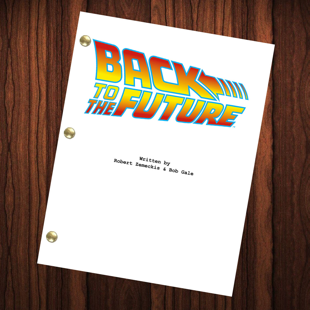 Back To The Future Movie Script Reprint Full Screenplay Full Script