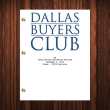 Load image into Gallery viewer, Dallas Buyers Club Movie Script Reprint Full Screenplay Full Script
