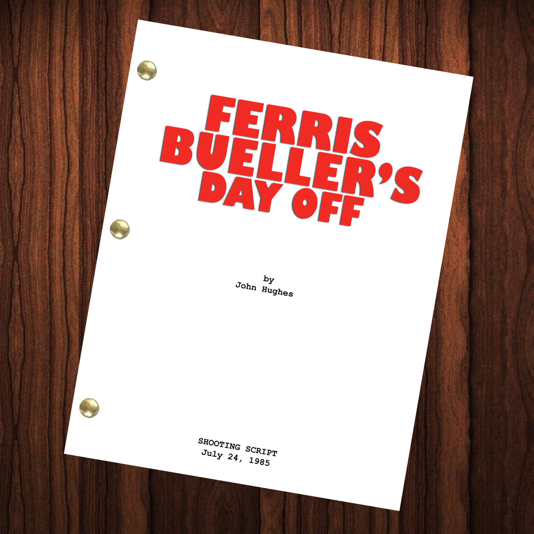 Ferris Bueller's Day Off Movie Script Reprint Full Screenplay Full Script