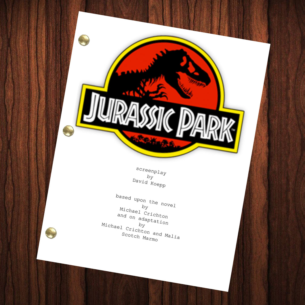 Jurassic Park Movie Script Reprint Full Screenplay Full Script Jeff Goldblum