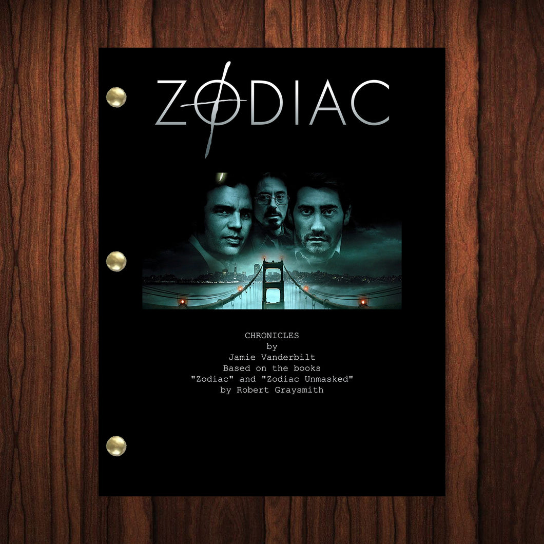 Zodiac Movie Script Reprint Full Screenplay Full Script