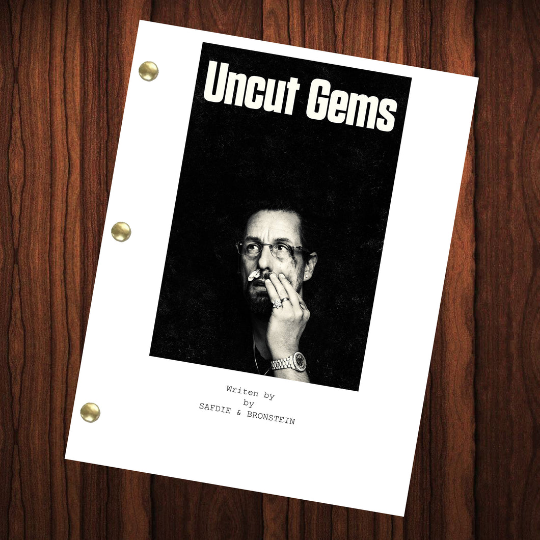 Uncut Gems Movie Script Reprint Full Screenplay Full Script Adam Sandler
