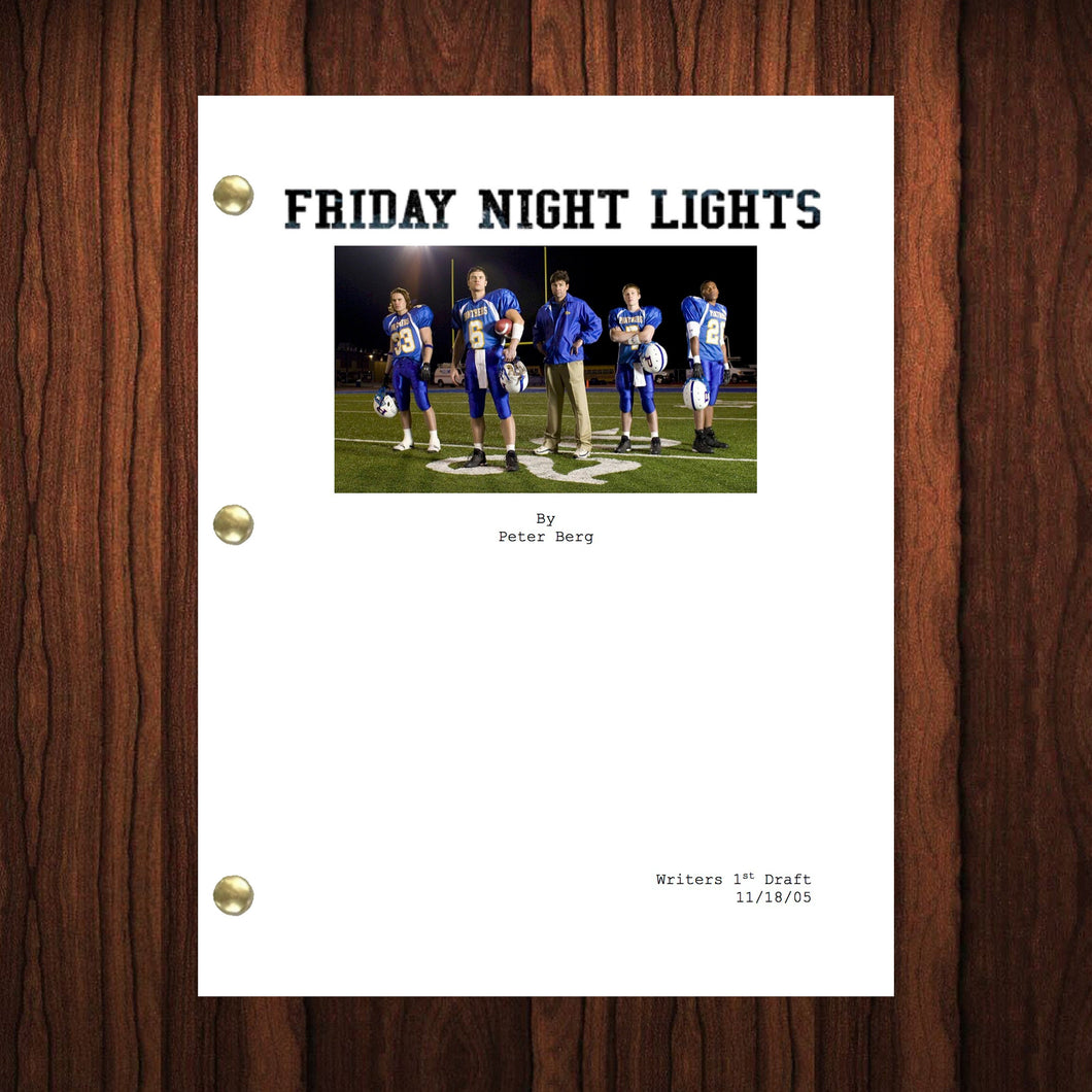 Friday Night Lights TV Show Script Pilot Episode Full Script