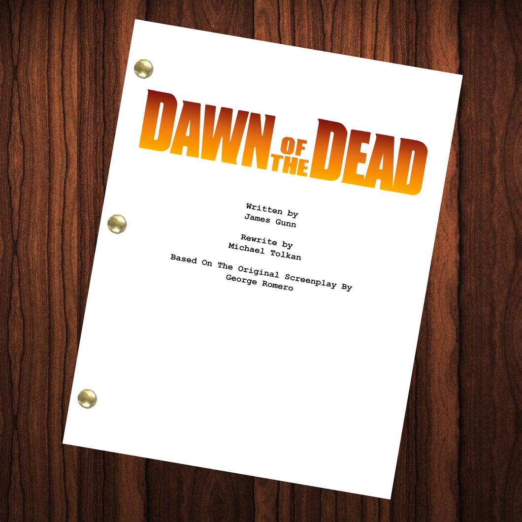 Dawn Of The Dead Movie Script Reprint Full Screenplay Full Script