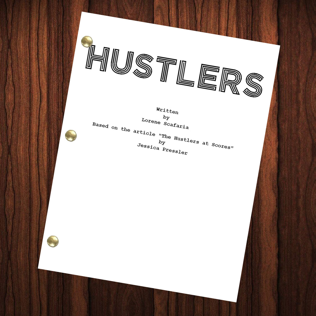 Hustlers Movie Script Reprint Full Screenplay Full Script Jennifer Lopez