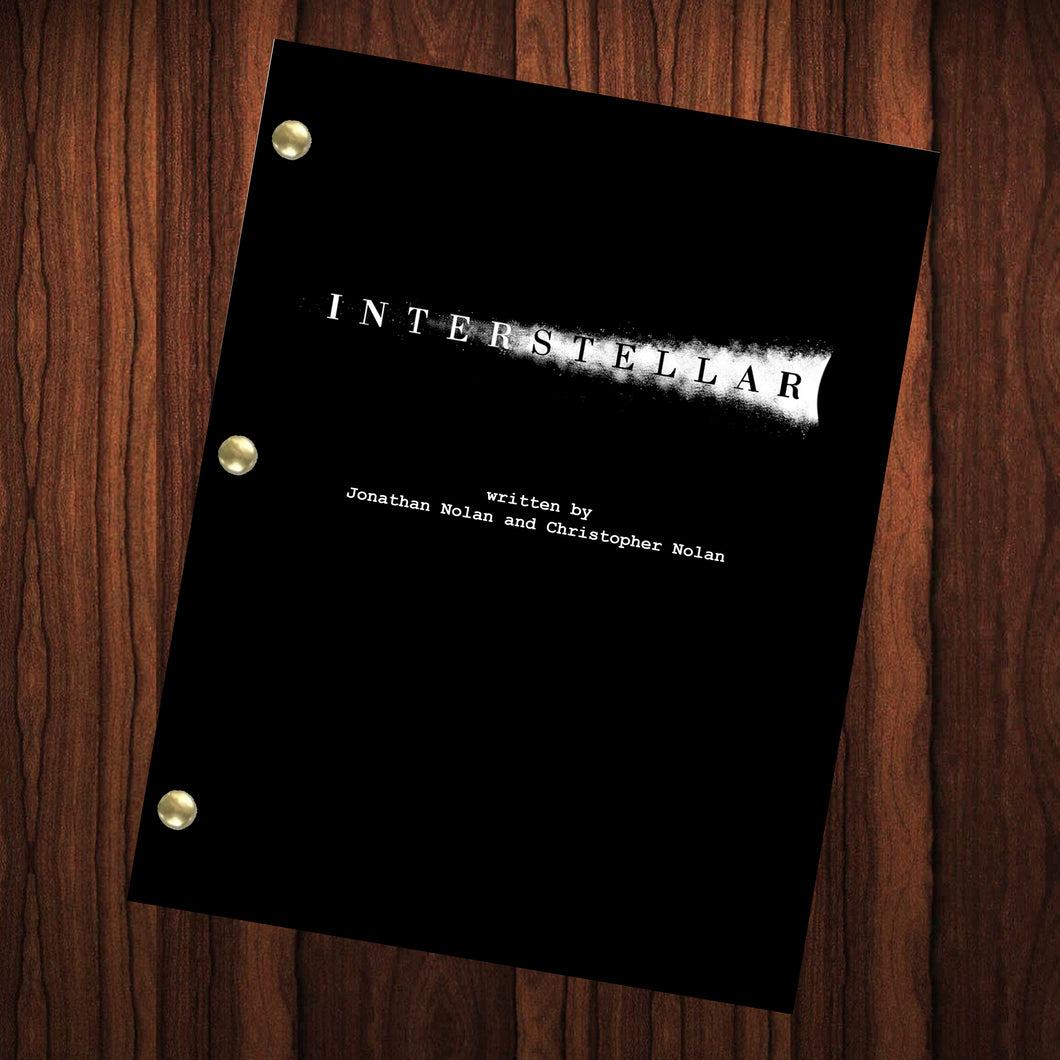 Interstellar Movie Script Reprint Full Screenplay Full Script Christopher Nolan