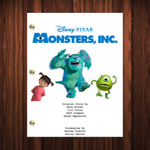 Load image into Gallery viewer, Monsters Inc. Movie Script Reprint Full Screenplay Full Script Disney Pixar
