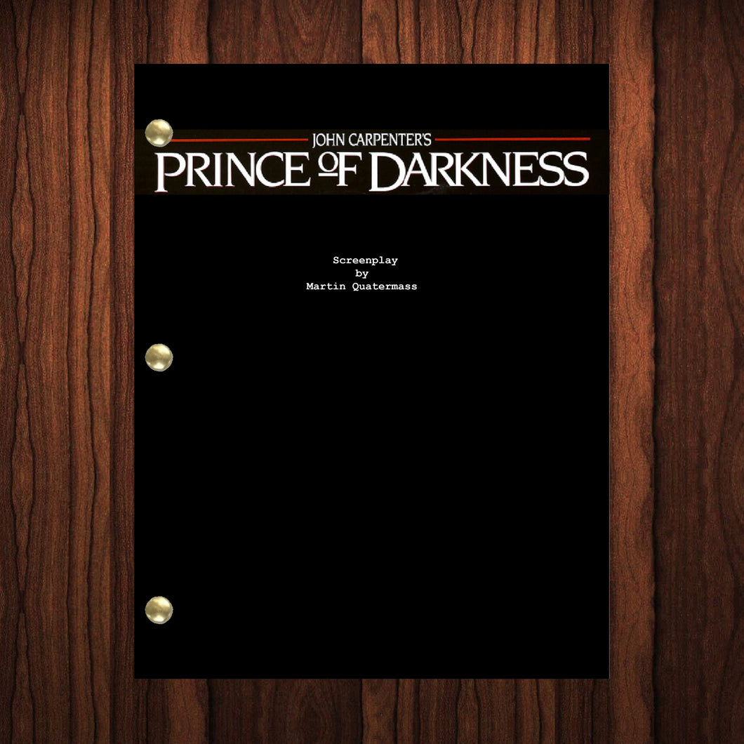 Prince of Darkness Movie Script Reprint Full Screenplay Full Script John Carpenter