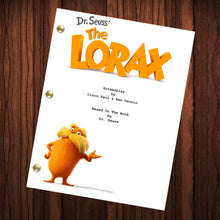 Load image into Gallery viewer, The Lorax Movie Script Reprint Full Screenplay Full Script Dr. Seuss

