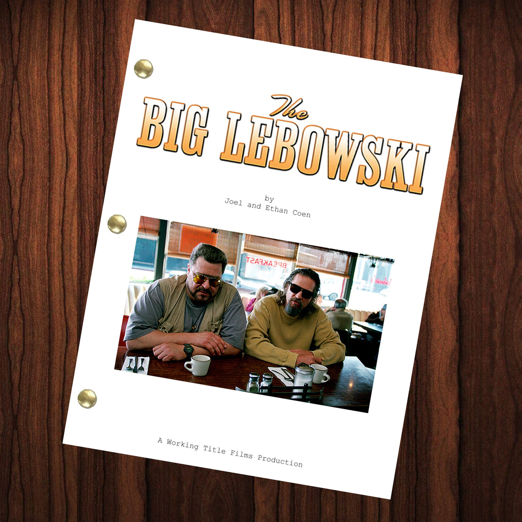 The Big Lebowski Movie Script Reprint Full Screenplay Full Script Jeff Bridges The Dude