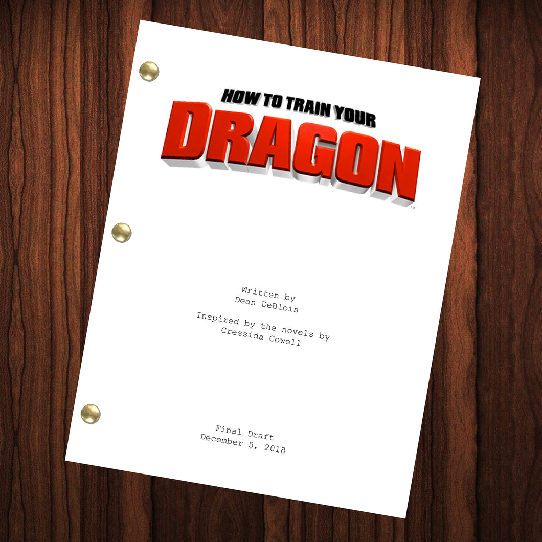 How to Train Your Dragon Movie Script Reprint Full Screenplay Full Script