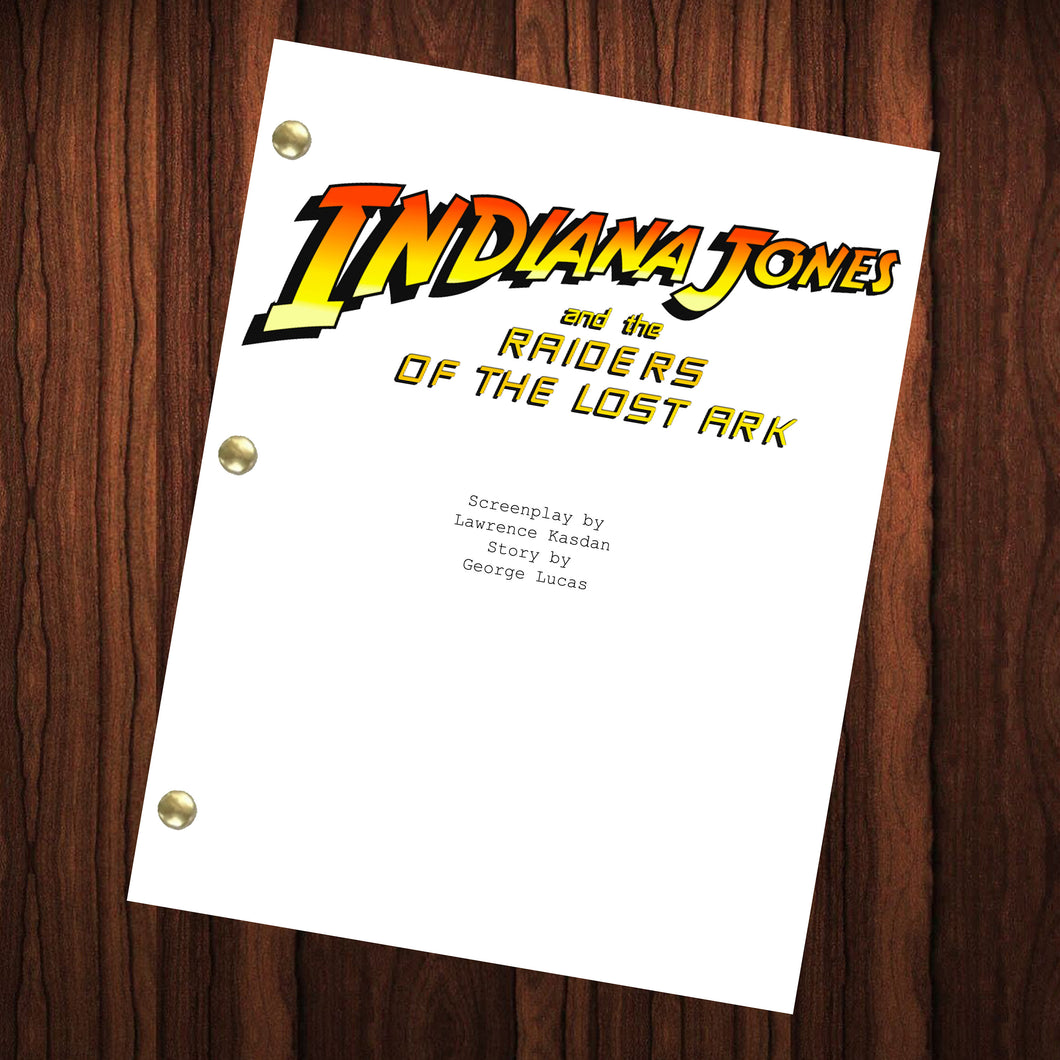 Indiana Jones Movie Script Reprint Full Screenplay Full Script Indiana Jones Raiders of the Lost Ark