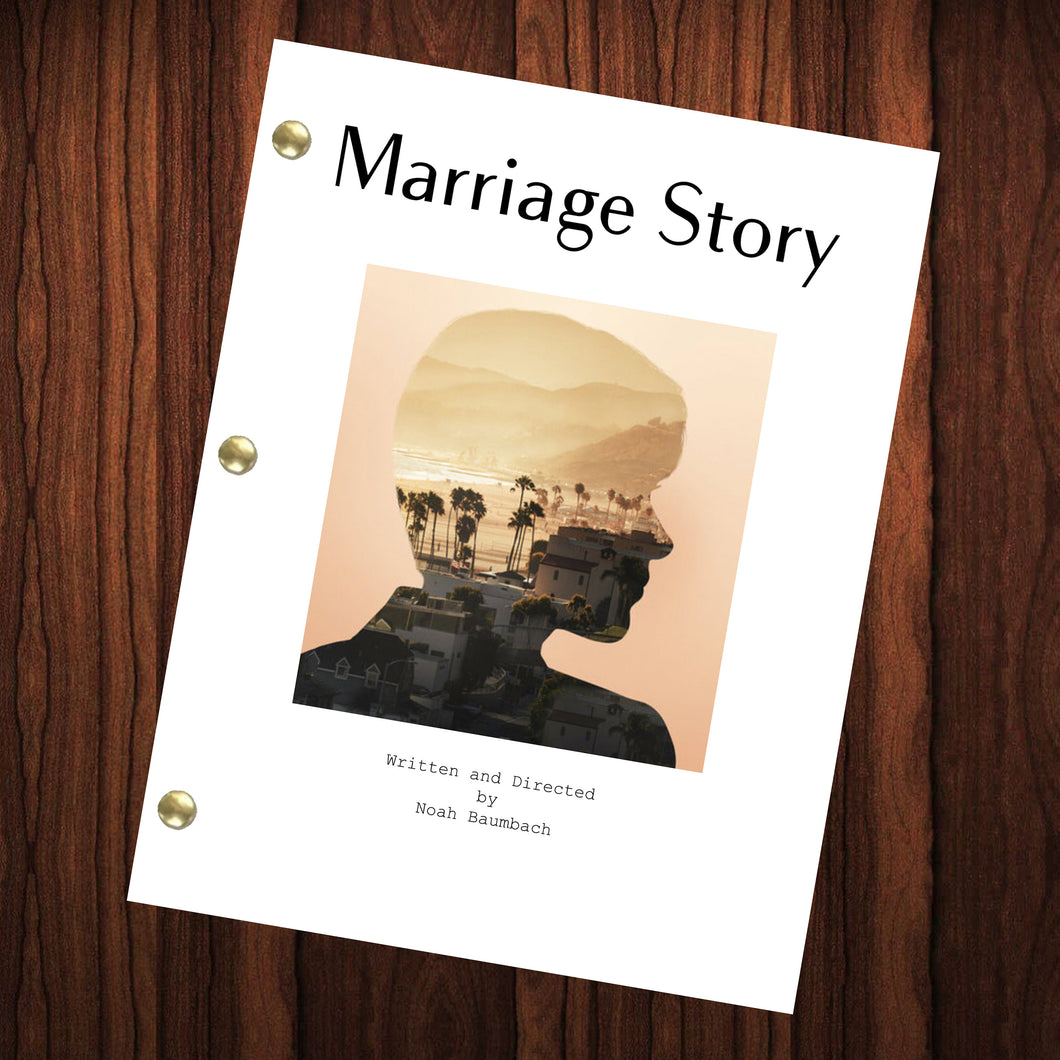 Marriage Story Movie Script Reprint Full Screenplay Full Script Scarlett Johansson Adam Driver Laura Dern