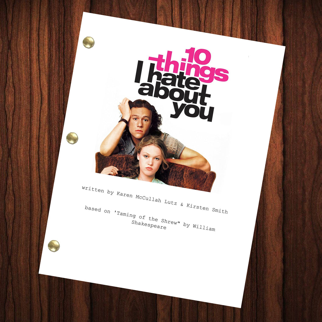 10 Things I Hate About You Movie Script Reprint Full Screenplay Full Script