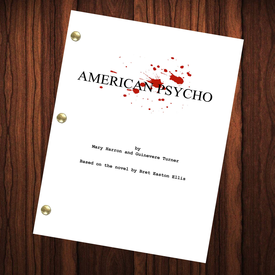 American Psycho Movie Script Reprint Full Screenplay Full Script