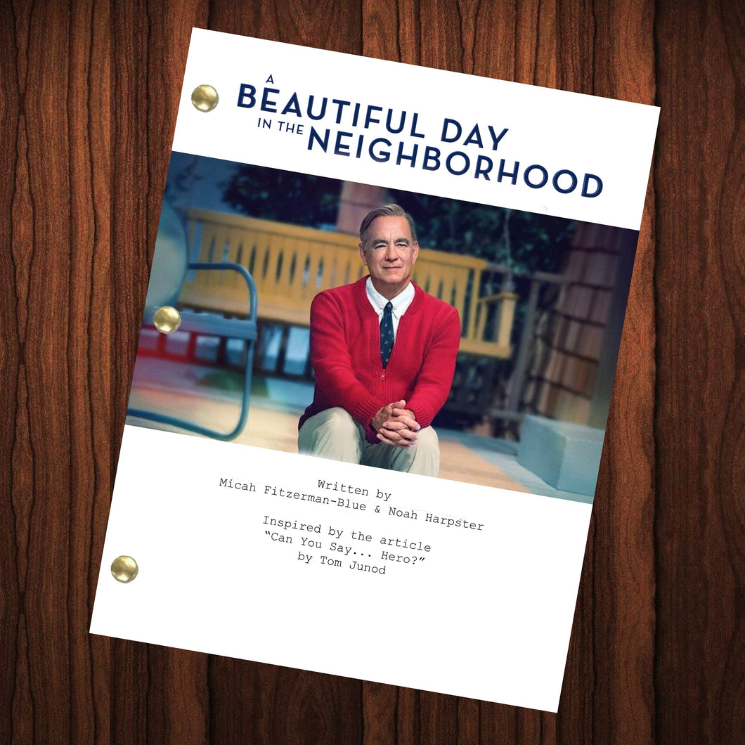 A Beautiful Day in the Neighborhood Movie Script Reprint Full Screenplay Full Script Fred Rogers