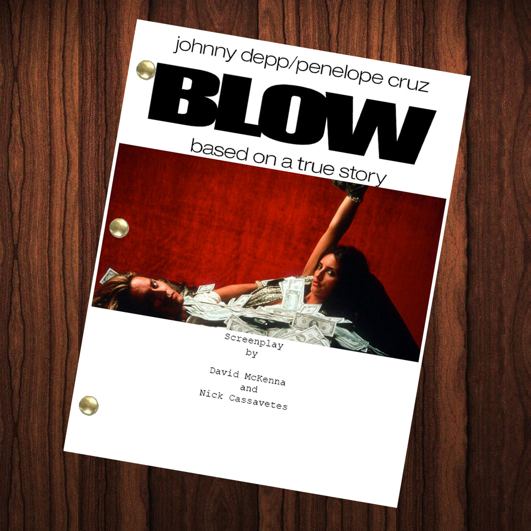 Blow Movie Script Reprint Full Screenplay Full Script Johnny Depp