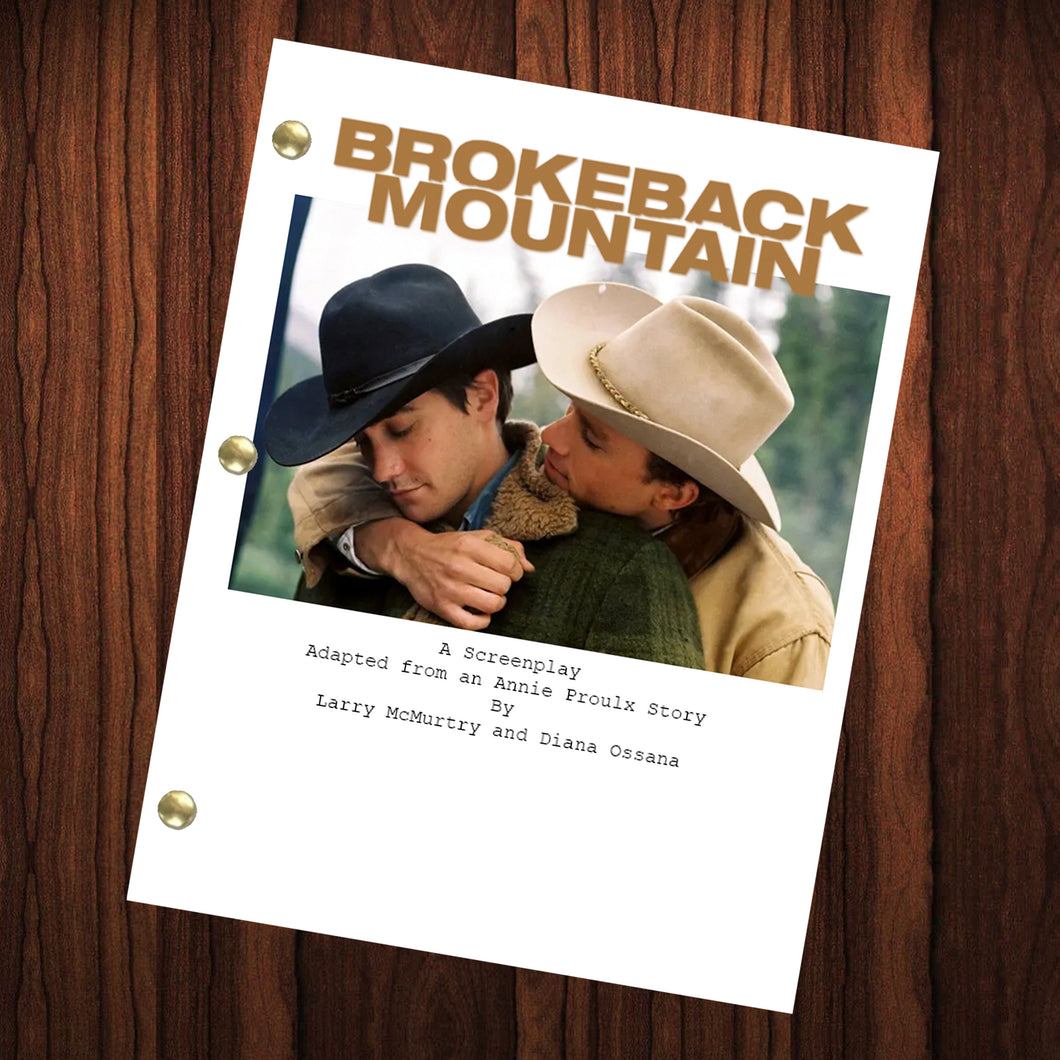Brokeback Mountain Movie Script Reprint Full Screenplay Full Script Heath Ledger Jake Gyllenhaal