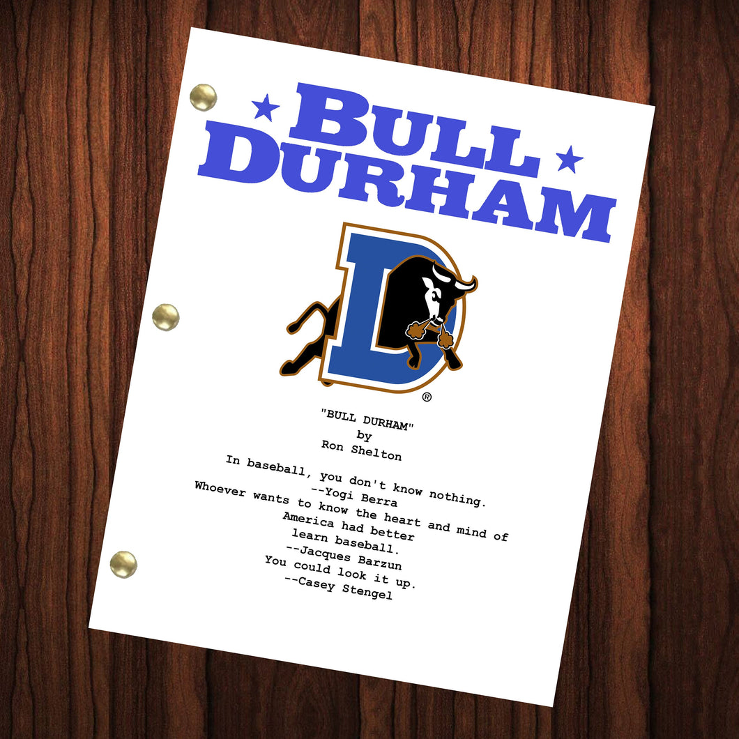 Bull Durham Movie Script Reprint Full Screenplay Full Script