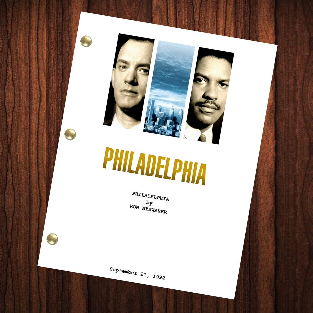 Philadelphia Movie Script Reprint Full Screenplay Full Script Philadelphia