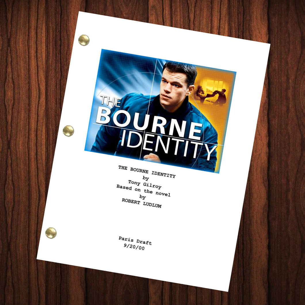 The Bourne Identity Movie Script Reprint Full Screenplay Full Script