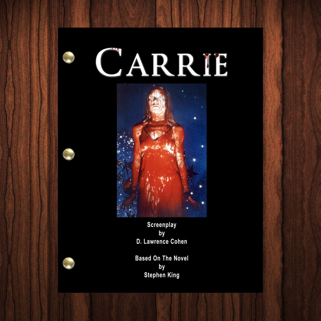 Carrie Movie Script Reprint Full Screenplay Full Script Carrie Stephen King Movie