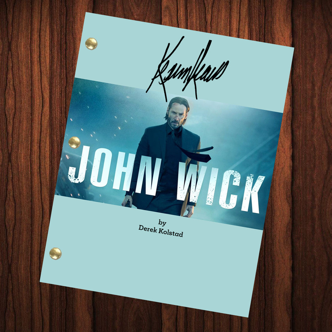 John Wick Movie Signed Autographed Script Full Screenplay Full Script Reprint Keanu Reeves