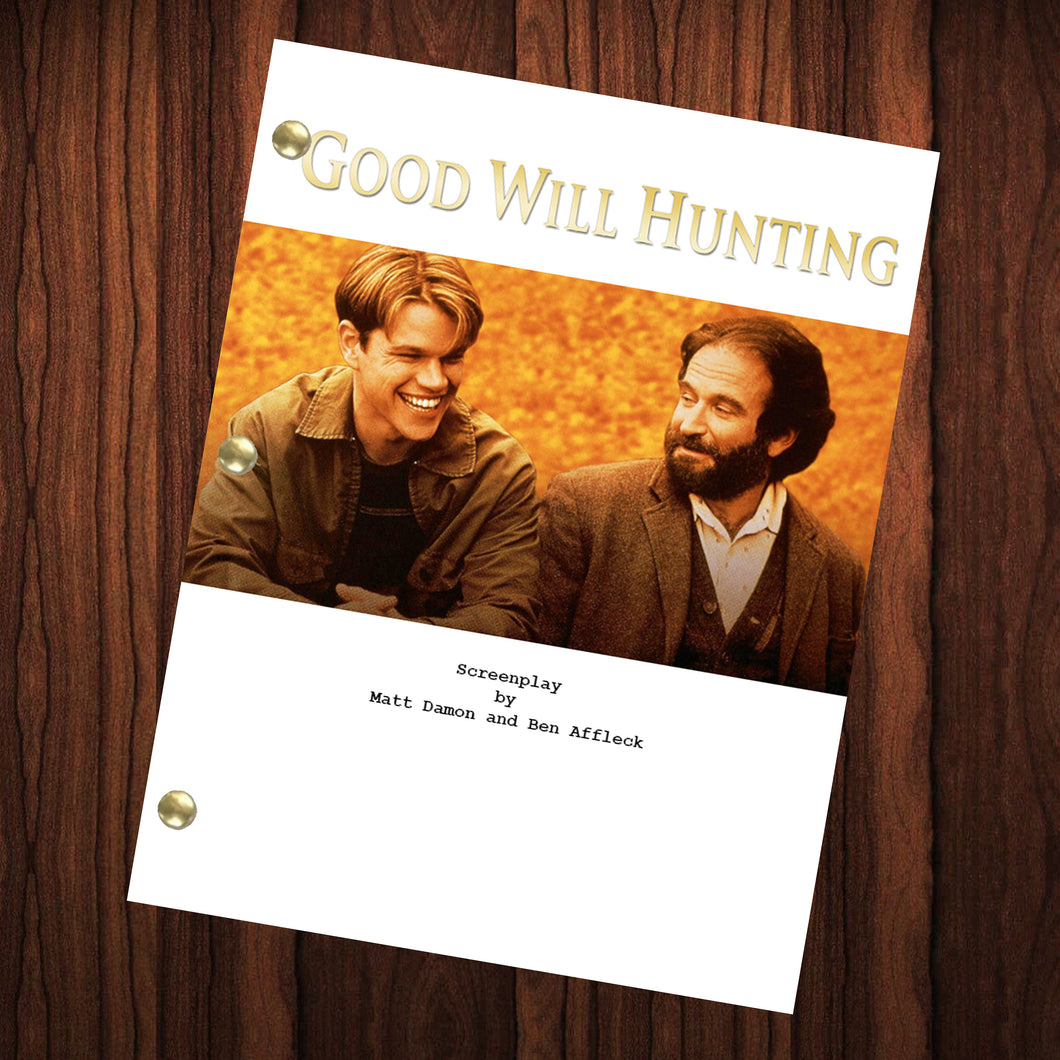 Good Will Hunting Movie Script Reprint Full Screenplay Full Script Robin Williams Matt Damon