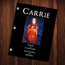 Load image into Gallery viewer, Carrie Movie Script Reprint Full Screenplay Full Script Carrie Stephen King Movie
