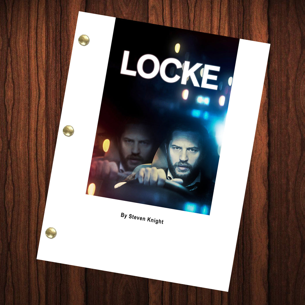 Locke Movie Script Reprint Full Screenplay Full Script Tom Hardy Tom Holland