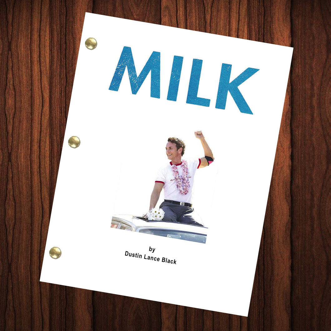 Milk Movie Script Reprint Full Screenplay Full Script Sean Penn Josh Brolin James Franco