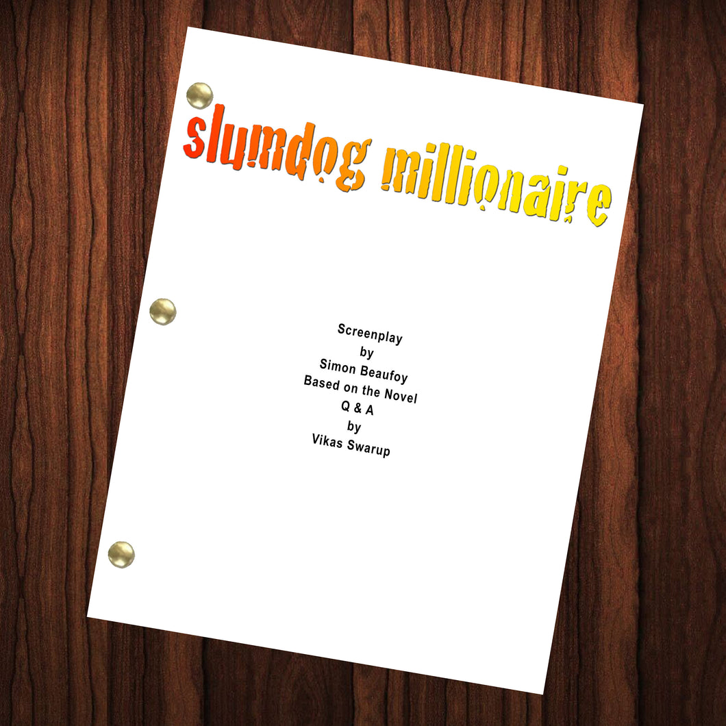 Slumdog Millionaire Movie Script Reprint Full Screenplay Full Script