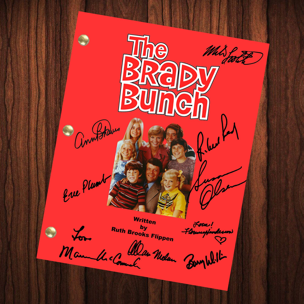 The Brady Bunch Signed Autographed Script Full Screenplay Full Script Reprint Maureen McCormick Florence Henderson Susan Olsen Marcia Brady