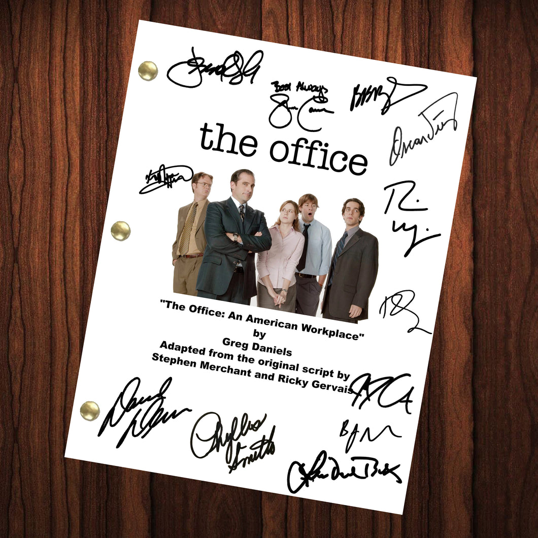 The Office Autographed Signed Script Reprint The Office Script Cast Signed Autograph Pilot Episode Screenplay Dunder Mifflin Steve Carell