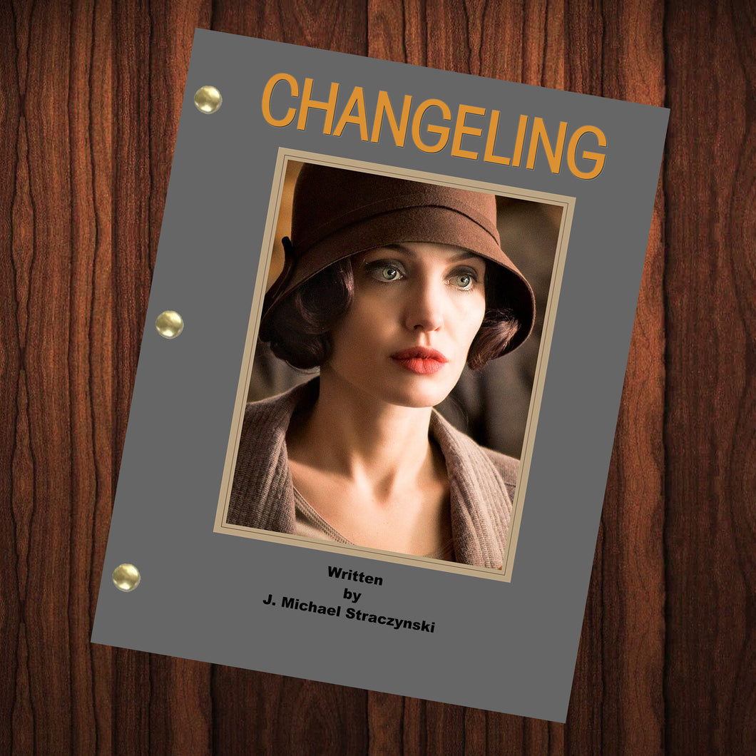 Changeling Movie Script Reprint Full Screenplay Full Script Horror Movie Cinema Angelina Jolie