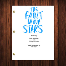Load image into Gallery viewer, The Fault in Our Stars Movie Script Reprint Full Screenplay Full Script Ansel Elgort Shailene Woodley John Green
