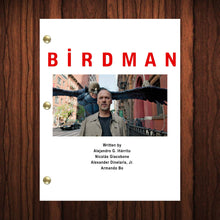 Load image into Gallery viewer, Birdman Movie Script Reprint Full Screenplay Full Script Michael Keaton Edward Norton Emma Stone Naomi Watts Zach Galifianakis
