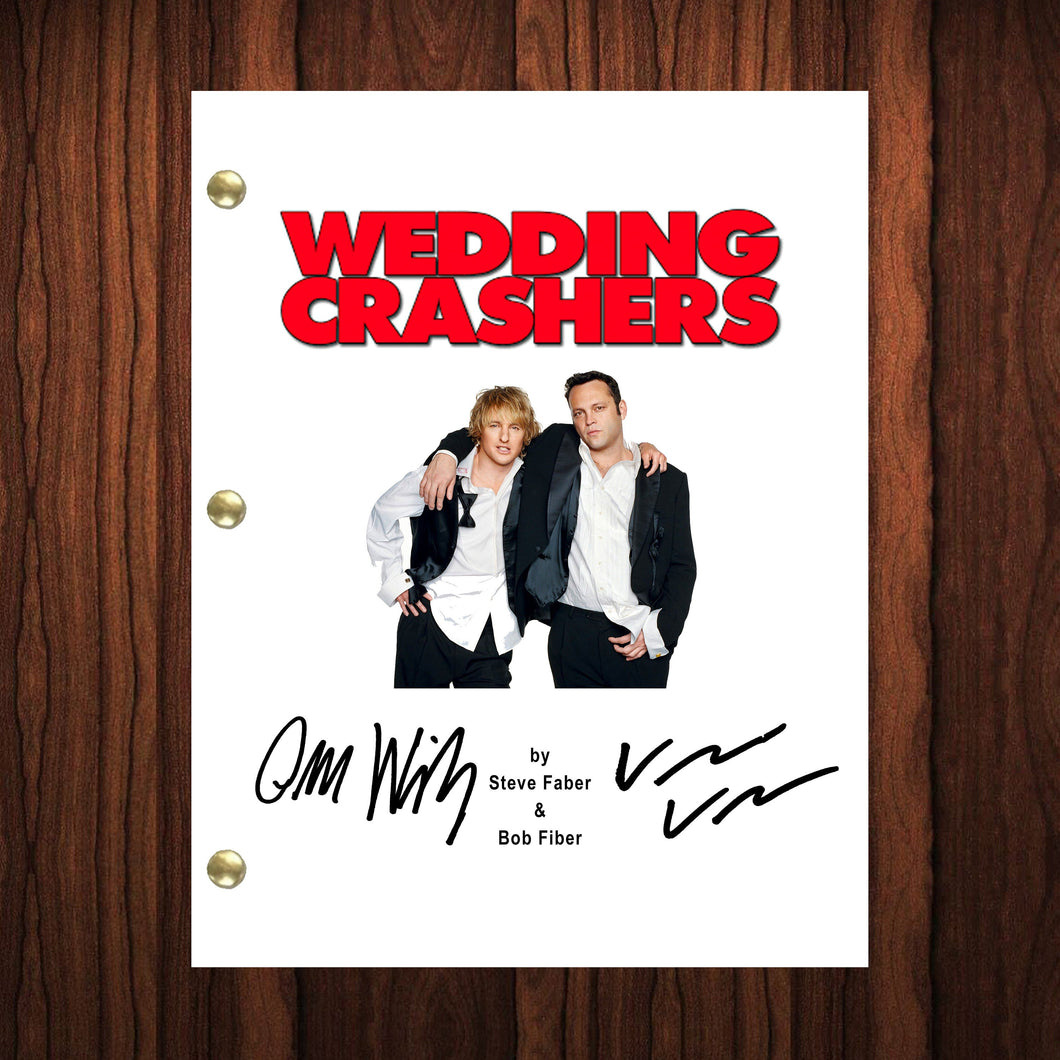 Wedding Crashers Autographed Signed Movie Script Reprint Owen Wilson Vince Vaughn Autograph Reprint Full Screenplay Full Script