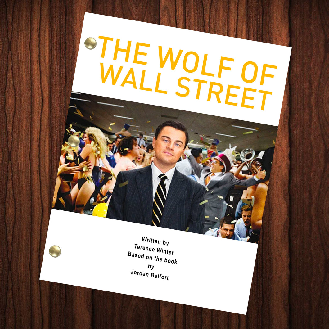 The Wolf Of Wall Street Movie Script Reprint Full Screenplay Full Script Margot Robbie Leonardo DiCaprio Jordan Belfort Martin Scorsese