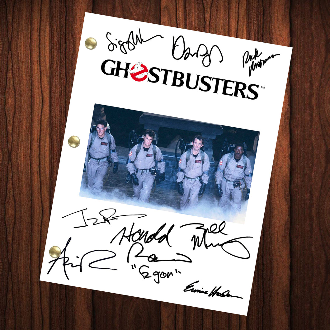 Ghostbusters Movie Script Reprint Autographed Cast Signed Full Screenplay Full Script   Dr. Peter Venkman Dana Barret Dan Aykroyd
