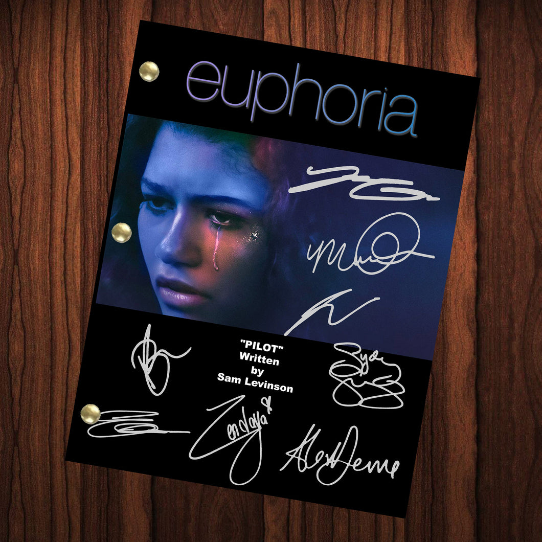 Euphoria Autographed Signed Script Reprint Euphoria Cast Signed Autograph Reprint Full Screenplay Zendaya Rue Jules Hunter Schafer