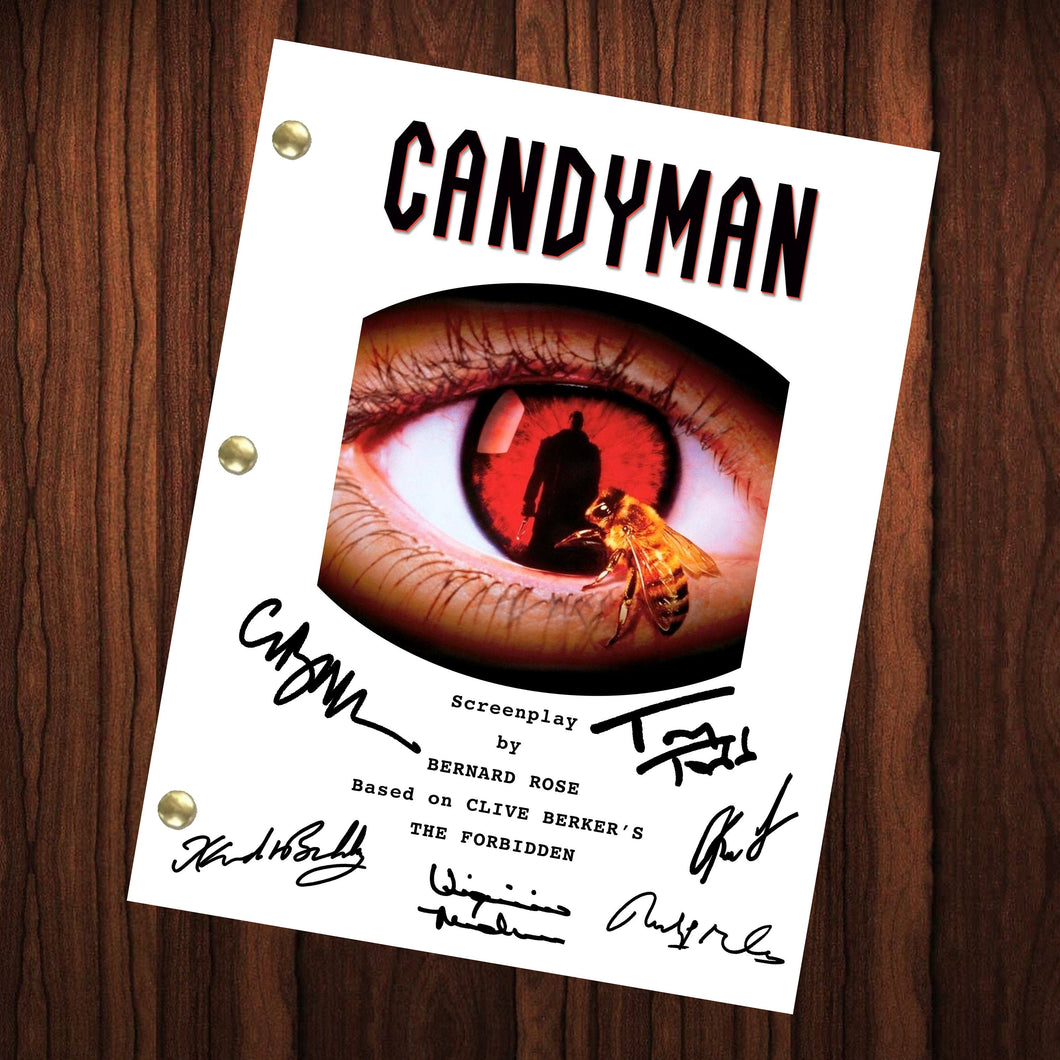 Candyman Movie Signed Autographed Script Full Screenplay Full Script Reprint Clive Barker Tony Todd  Daniel Robitaille