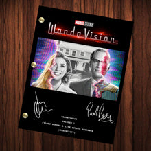 Load image into Gallery viewer, WandaVision Autographed Signed Script Transcript Reprint Pilot Episode Full Transcript Full Script Wanda Vision  Elizabeth Olsen The Vision
