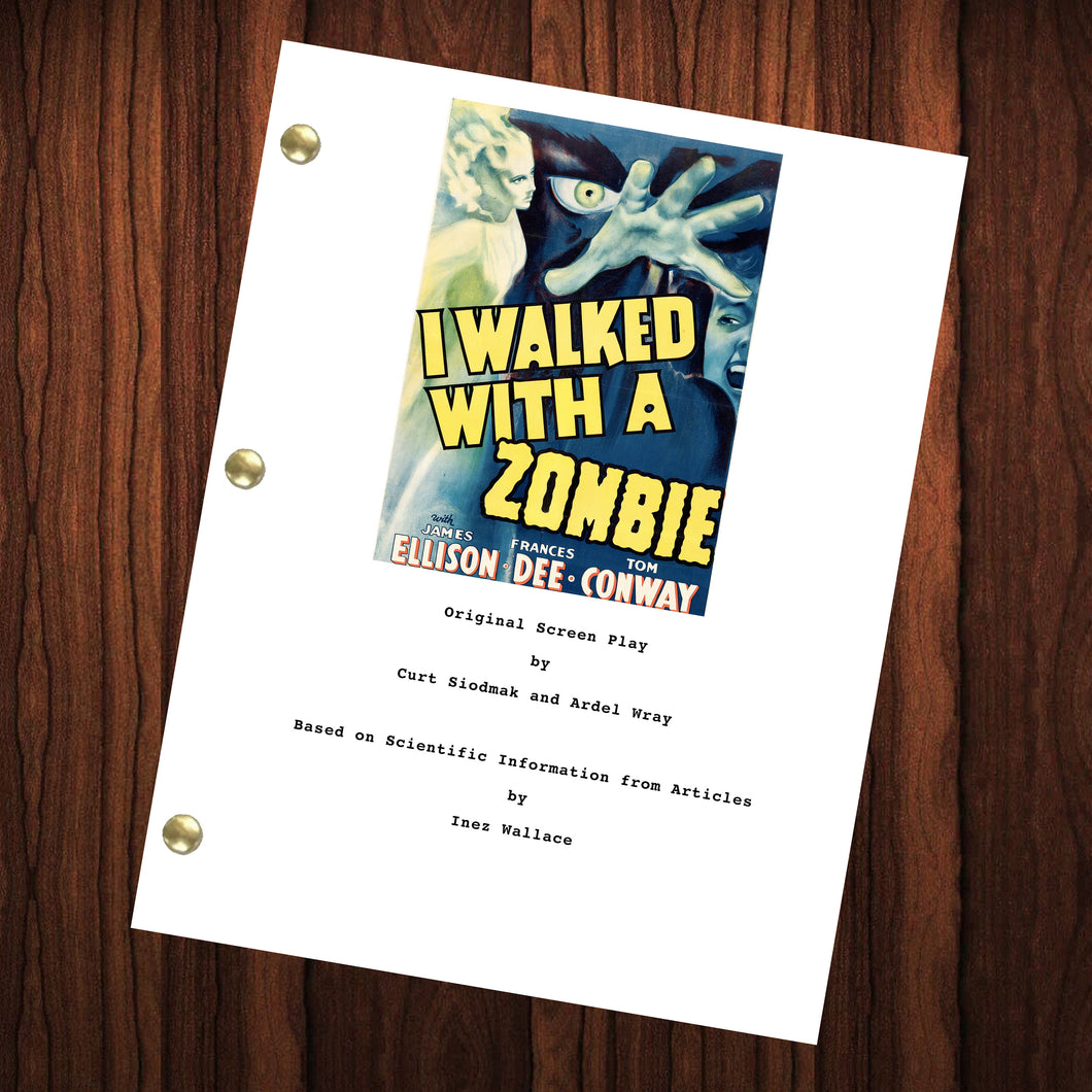I Walked With A Zombie Movie Script Reprint Full Screenplay Full Script